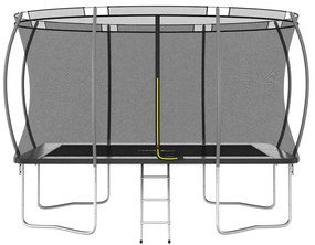 Conjunto de trampolim retangular 335x244x90 cm 150 kg