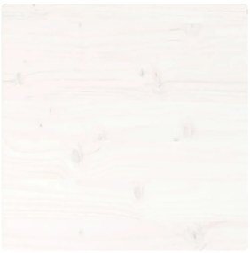 Tampo de mesa quadrado 40x40x2,5 cm pinho maciço branco