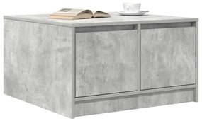 Mesa de centro com gavetas 70,5x70x40 cm cinzento-cimento