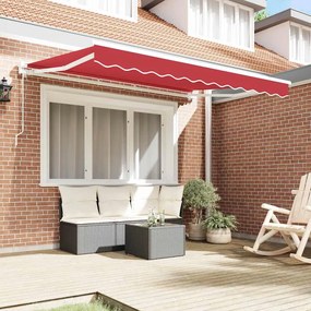 Toldo Retrátil Manual Vermelho 350x200 cm
