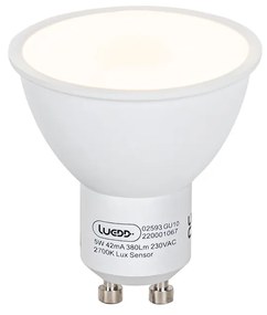 Lâmpada LED GU10 sensor claro-escuro 5W 380 lm 2700K
