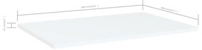 Prateleiras para estante 4 pcs derivados de madeira branco