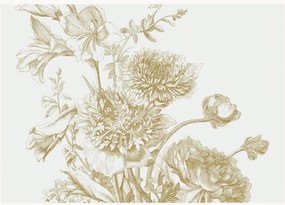 Papel de parede não tecido Engraved Flowers