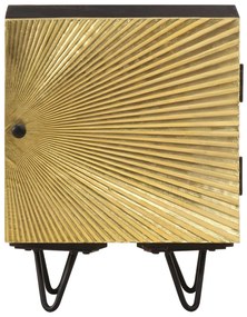 Mesa de cabeceira c/ frente bronze 40x30x50 cm mangueira maciça
