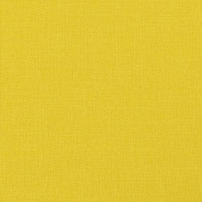 Poltrona com apoio de pés 60 cm tecido amarelo-claro