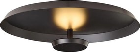 Plafon moderno preto mate com LED regulável em 3 níveis - Sombra