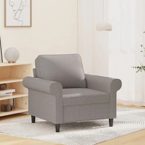 vidaXL Poltrona tecido 60 cm cinzento-claro