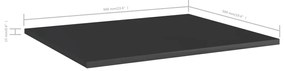 Prateleiras para estante 8 pcs derivados de madeira preto