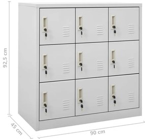 Cacifos 5 pcs 90x45x92,5 cm aço cinzento-claro