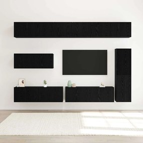 Conjunto de Painéis para TV com 7 peças - Montado na parede - Feito de