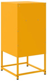 Mesa de cabeceira 36x39x78 cm aço amarelo mostarda