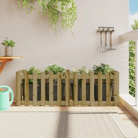 vidaXL Canteiro elevado c/ design cerca 150x50x50 cm pinho impregnado