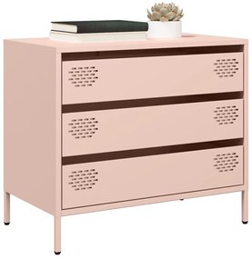 Aparador 68x39x58,5 cm aço laminado a frio rosa