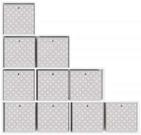 Caixas de arrumação dobráveis 10 pcs 32x32x32 cm TNT creme
