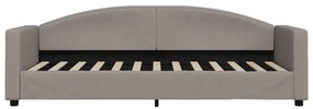 Sofá-cama c/ gavetão/gavetas 80x200 cm tecido cinza-acastanhado