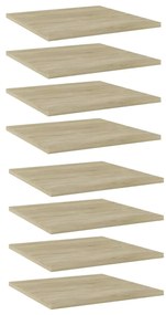 vidaXL Prateleiras estante 8pcs 40x40x1,5cm contraplacado cor carvalho