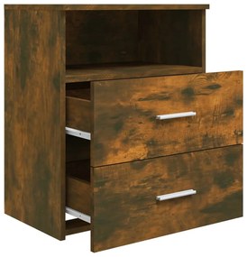 Mesa de cabeceira 50x32x60 cm cor carvalho fumado