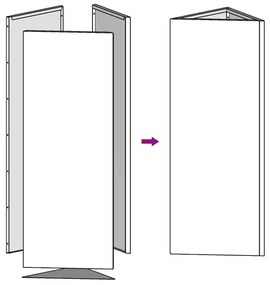 Vaso/floreira de jardim triangular 2pcs 40x34,5x70cm aço branco