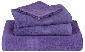 Toalhas de mãos 4 pcs 30x30 cm 360 gsm 100% algodão roxo