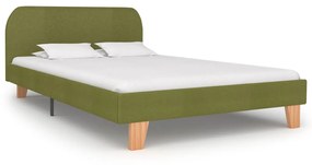 280882 vidaXL Estrutura de cama 120x200 cm tecido verde