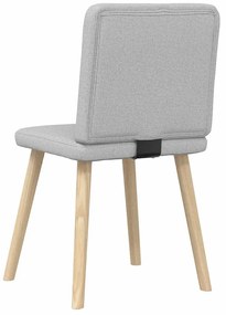 Cadeiras de jantar 2 pcs tecido cinza nuvem