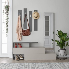 Hall Stand Ramda – Light Mocha Anthracite – 137 cm x 54,5 cm x 35 cm