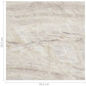 Tábuas de soalho autoadesivas 20 pcs 1,86 m² PVC bege