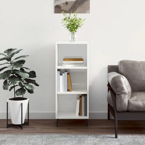 vidaXL Aparador 34,5x32,5x90 cm derivados de madeira branco brilhante