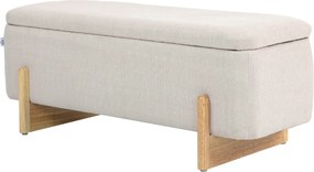 Banco-Baú de Arrumação, 111 x 44 x 44,5 cm, Arrumação Escondida, Creme