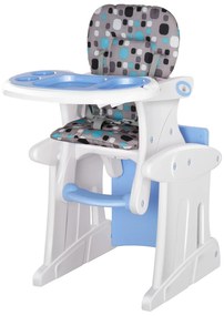 HOMCOM Cadeira para bebês acima de 6 meses 3 posições ajustáveis Acolchoado 57x59x105 cm azul