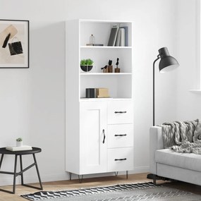 vidaXL Armário alto 69,5x34x180 cm derivados de madeira branco
