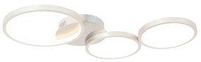 Candeeiro de teto design em aço com LED integrado regulável em 3 etapas 3 luzes - Pande Design