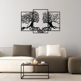 Acessório Decorativo de Parede Metal-499 – Preto – 116 x 71 cm