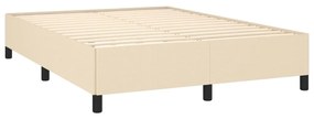 Estrutura de cama 140x190 cm tecido cor creme