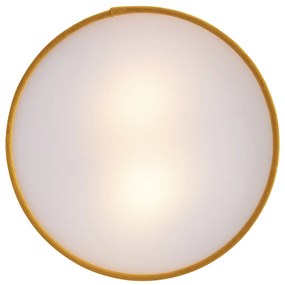 Candeeiro de tecto ocre 30 cm com interior dourado - Tambor Moderno