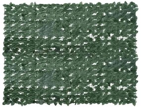 Tela de varanda com folhas verde-escuras 200x150 cm