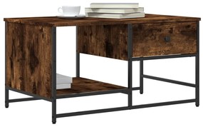 Mesa de centro 85,5x51x45 cm derivados madeira carvalho fumado
