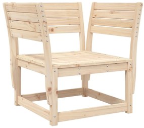 5 pcs conjunto lounge de jardim madeira de pinho maciça
