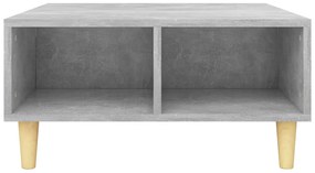 Mesa de centro 60x60x30 cm derivados de madeira cinza cimento
