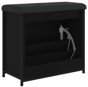 Banco sapateira com gaveta articulada 62x32x56 cm preto