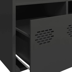 Aparador 101,5x39x73,5 cm aço laminado a frio preto