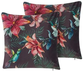 Conjunto de 2 almofadas decorativas multicolor 45 x 45 cm DICHONDRA Beliani