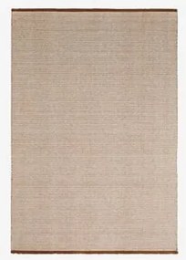 Tapete Retangular Em Lã E Algodão Quiteria Castanho Nu & 200 X 300 Cm - Sklum