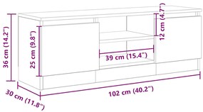 Móvel de TV 102x30x36 cm derivados de madeira madeira velha