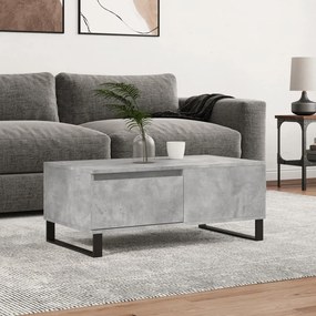 vidaXL Mesa de centro 90x50x36,5 cm derivados madeira cinzento cimento
