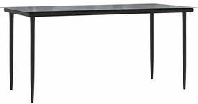 7 pcs conjunto de jantar p/ jardim c/ almofadões vime PE cinza