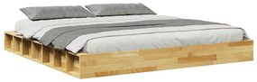 Estrutura de cama sem colchão 180x200 cm de madeira de carvalho