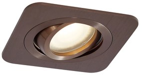 Conjunto de 6 focos embutidos redondos bronze escuro GU10 50mm IP44 - Alberto Moderno