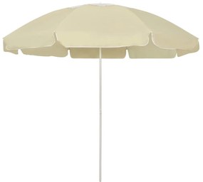 Guarda-sol de praia 240 cm amarelo areia