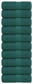 Toalhas de mãos 10 pcs 30x30 cm 360 gsm 100% algodão verde